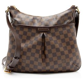 Bolsa de Ombro Louis Vuitton Damier Ebene Bloomsbury PM Marrom