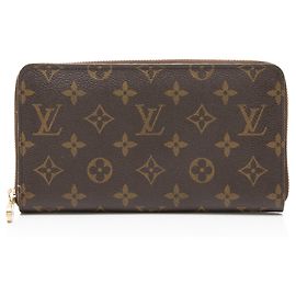 Louis Vuitton Vintage Monogram Canvas Zippy Organizer Wallet Brown