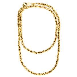 Collana a catena CC Vintage Chanel D'oro Metallico