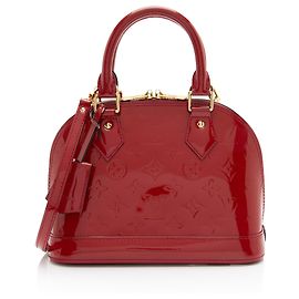 Louis Vuitton Monogram Vernis Alma BB Satchel Red