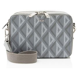 Messenger Dior CD Diamond Coated Canvas Grau