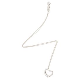 Tiffany & Co. Elsa Peretti Collar Open Heart en plata de ley 16mm Small Plata Metálico