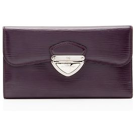 Carteira Eugenie em couro Epi da Louis Vuitton Roxo