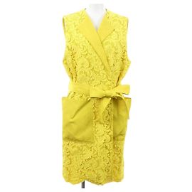 Autre Marque Drawer Long Vest Yellow