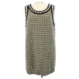 Vestido Chanel Roja Verde