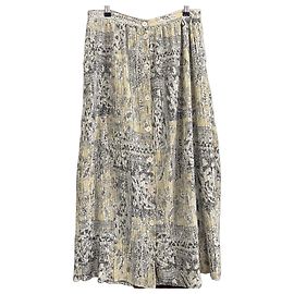 Pennyblack Printed Pleated Maxi Skirt Beige Other Grey