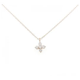 Autre Marque Collier Croix Diamant Au750 Rose