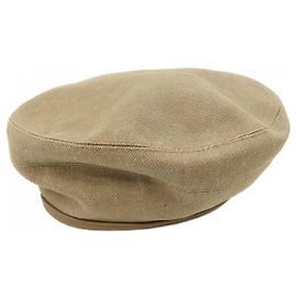 Hermès Hermes Clou de Selle Denim Cap Brown