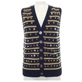 Louis Vuitton Strickweste Braun Schwarz Beige