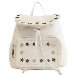 Jimmy Choo Leather Backpack White