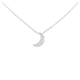 Tasaki Au750 Diamond Necklace Silvery