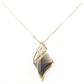 Autre Marque Collana Junes in Oro Au750 con Quarzo Affumicato e Diamanti D'oro