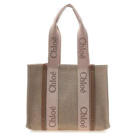Chloé Sac cabas en lin Woody Multicolore