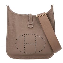 Hermès Bolsa de Ombro Hermes Evelyne 3 PM Taupe