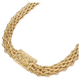 Collier Chanel plaqué or Doré