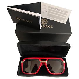 Versace Occhiali da Sole Medusa Biggie Rosso Gold hardware