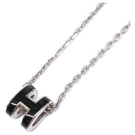 Hermès Collana Pop H Hermes in nero e argento Nero Argento