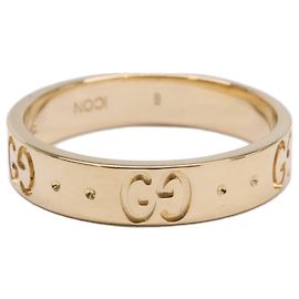 Anello Gucci Refurbished 18K GG Icon Slim Band D'oro