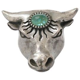 GUCCI SV925 Anger Forest Bullhead Ring Silber