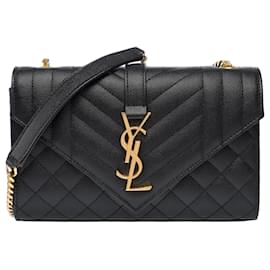 YVES SAINT LAURENT Tasche aus schwarzem Leder - 103785 Schwarz