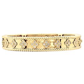 Armband Van Cleef & Arpels, "Perlée Trèfles", Gelbgold und Diamanten. Andere