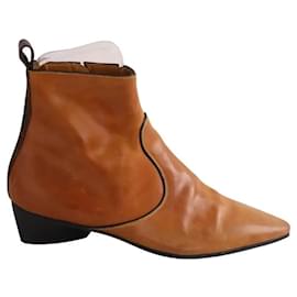 Louis Vuitton Leder Stiefeletten Camel Größe 40 Kamel