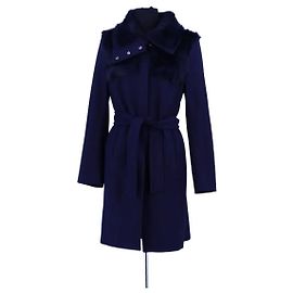 Pinko blue wool coat Blue