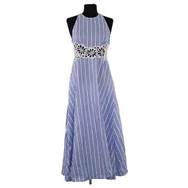 Sandro Kleid aus blauer Baumwolle Blau