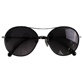 Chanel Sonnenbrille schwarz Metall Schwarz