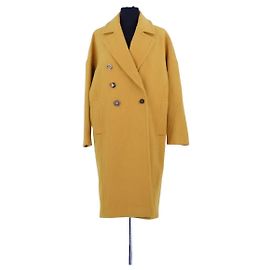 Abrigo de lana amarillo Pinko Amarillo