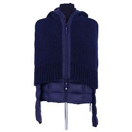 Pinko Blue wool puffer jacket Blue