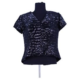 Autre Marque Camicetta Natan nera con paillettes Nero