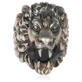 Gucci Crystal Lion Head Ring Other