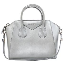 Givenchy Antigona Leather 2Way Handbag in Silver Black