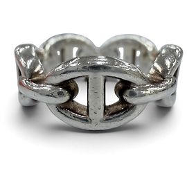 Hermès Anello Hermes Enchainée PM AG925 Chaine d'Ancre Argento