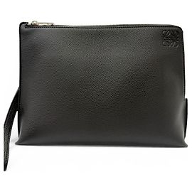 Loewe Black Leather Clutch Bag Black