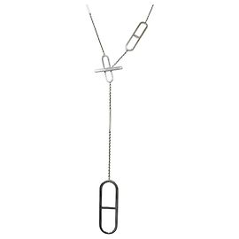 Hermès HERMES Ever AG925 Chaine d'Ancre Collana Lunga Argento