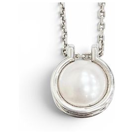 Tiffany & Co Colar com pingente de elos Tiffany HardWear em pérolas de água doce Prata Branco
