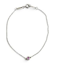 Bracciale Tiffany & Co. Elsa Peretti By the Yard 1P Zaffiro Rosa Argento