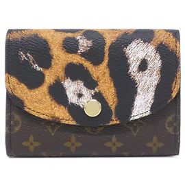 Monedero Louis Vuitton Monogram Leopard Castaño