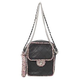 Borsa a tracolla Chanel nera e multicolore Nero Multicolore