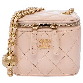 Bolsa CHANEL Vanity em Couro Rosa - 103784 Rosa