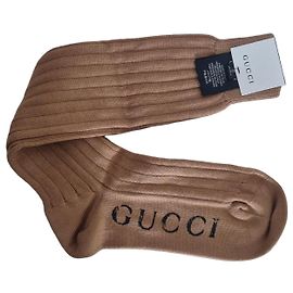 Gucci Calcetines de Algodón Beige Beige