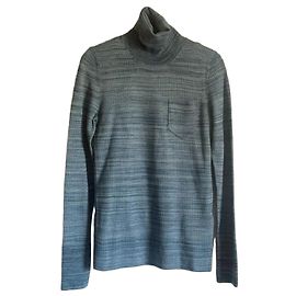 Bottega Veneta Rollkragenpullover aus blauer Wolle Blau