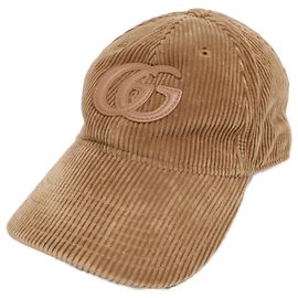 Boné Gucci de veludo cotelê marrom Marrom