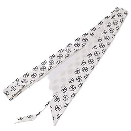 Lenço de cabelo em seda CHANEL Coco Mark Branco
