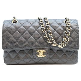 Chanel A01112 Caviar Matelassé 25 Borsa a Spalla Nero