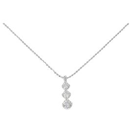 Autre Marque Colar de ouro branco Au750 e diamantes Prata