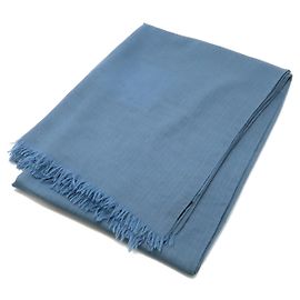 Hermès Hermes Cashmere Wool Stole Blue Other