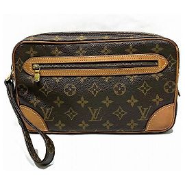 Pochette Louis Vuitton Marly Dragonne PM Monogram Marron